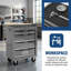 4-Drawer 20-Inch Rolling Metal Tool Box, Steel Tool Storage Organizer - Silver