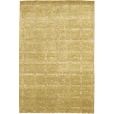 Aadi Geometric Hand-Knotted Wool Yellow/Beige Area Rug
