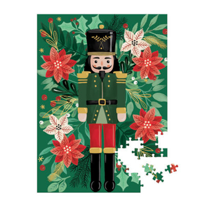 Ceramic Perfect Travel Cup and Puzzle Giftset, 17oz, Nutcracker