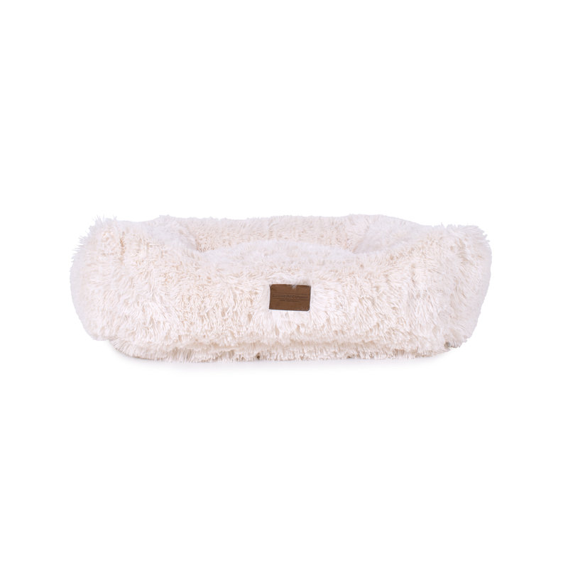 Lit pour animaux Teddy Bear Kuddler, Moyen (l 32 po x P 26 po x H 10 po), Blanc