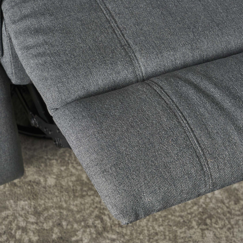 Fauteuil inclinable oscillant en tissu gris anthracite avec fauteuil inclinable manuel