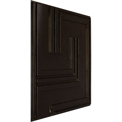 Panneau mural décoratif 3D géométrique EnduraWall l 19 5/8 po x H 19 5/8 po, brume métallique rustique universelle (couvre 2,67 pieds carrés)