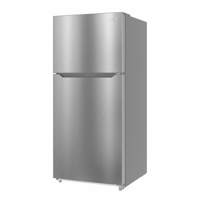 30 po 18 cu. Pi. Réfrigérateur résidentiel à congélateur supérieur en acier inoxydable, certifié Energy Star (km-TMR-18-SS)