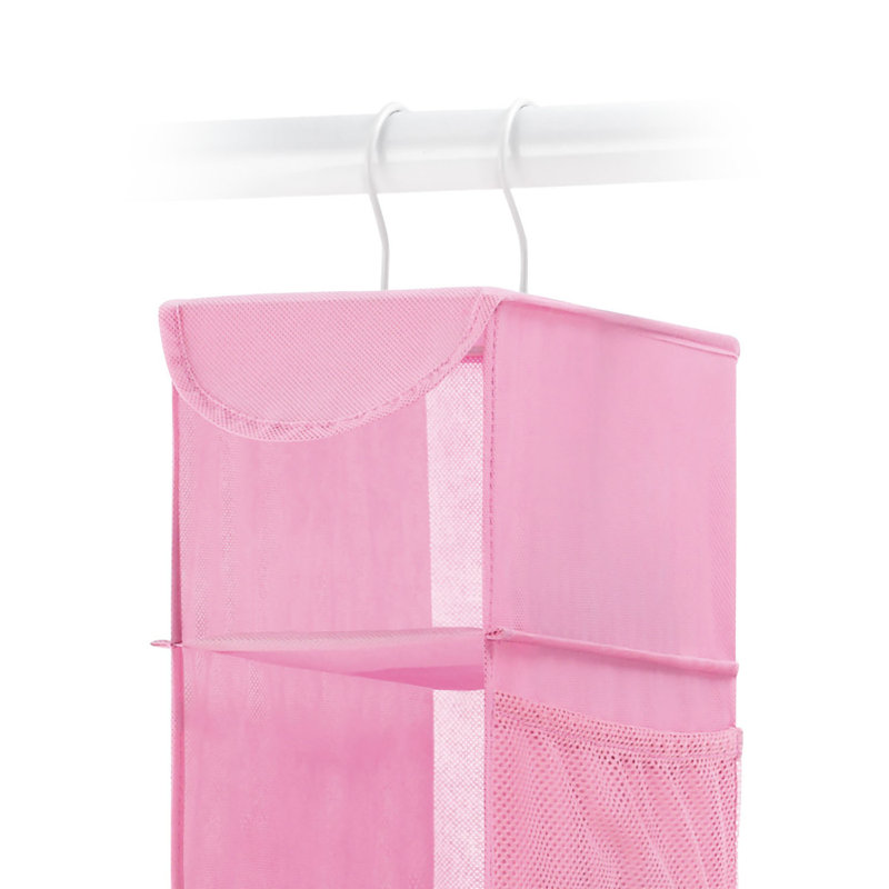 10-Shelf Hanging Shoe Shelves - Pink
