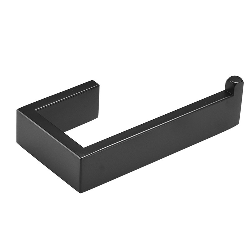 Porte-papier hygiénique mural noir, Noir mat
