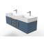 Ensemble de meuble-lavabo double mural 60 po Russett-240086609-240086623-263340073