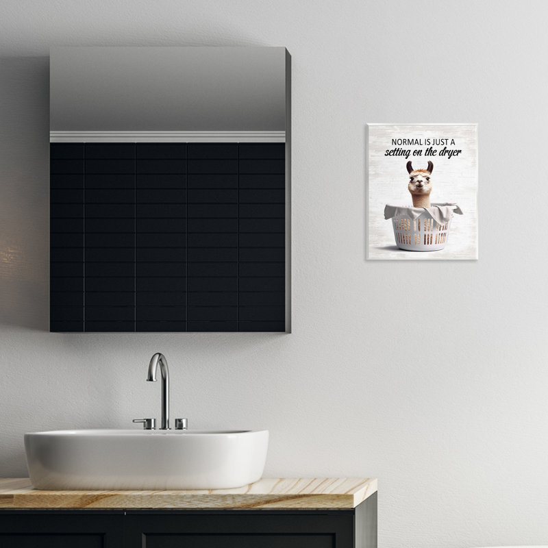 Plaque murale amusante avec citation «normal normal», design par lettré et doublé
