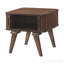Table de bout avec rangement 1pc et finition noyer