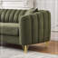 Canapé surdimensionné en chenille de 83 po, canapé profond de luxe à 3 places, canapé capitonné moderne, canapé avec pieds en métal doré pour le salon, la chambre à coucher et un appartement (vert)-1277640775