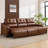 105” W Faux Leather Power Motion Sofa With Extending Seats, Convertible Table & Usb Charging-1760488030