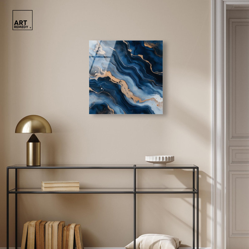 Art mural géode acrylique Deep Sea Geode II par Art Remedy, prêt à être suspendu, H 20 po x l 20 po