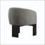 Upholstered Barrel Back Accent Chair with Three-Legged Design