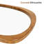 Miroir mural asymétrique en bois massif sculpté Boho L 48 po x l 24 po