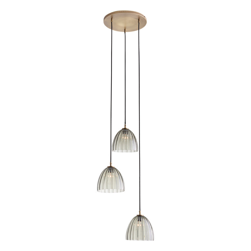 Luminaire suspendu triple Caterina - Fumée, Fumée