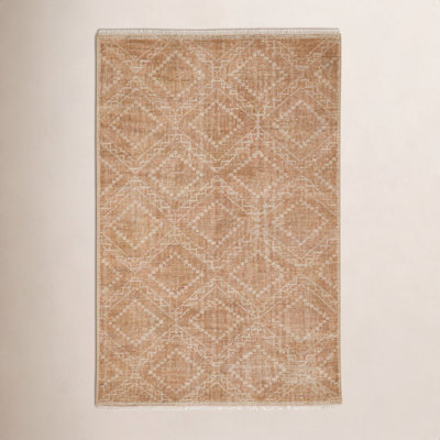 Alfreda Hand-Knotted Geometric Wool Rug