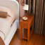 End Table With Drawer and Shelf, Mission-Style, Veneers and Wood Construction Walnut Color for Living Room and Bedroom
