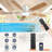 Ceiling Fans With Lights, 54Inch RGB Low Profile Ceiling Fan With Light And Remote Control, Dimmable, Reversible DC Motor, Noiseless, 6 Speeds, Flush Mount Ceiling Fan For Livingroom-2125883097-2125883103