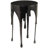 Aluminum Metal Melting Drip Side End Accent Table with Glass Tabletop-1659086895