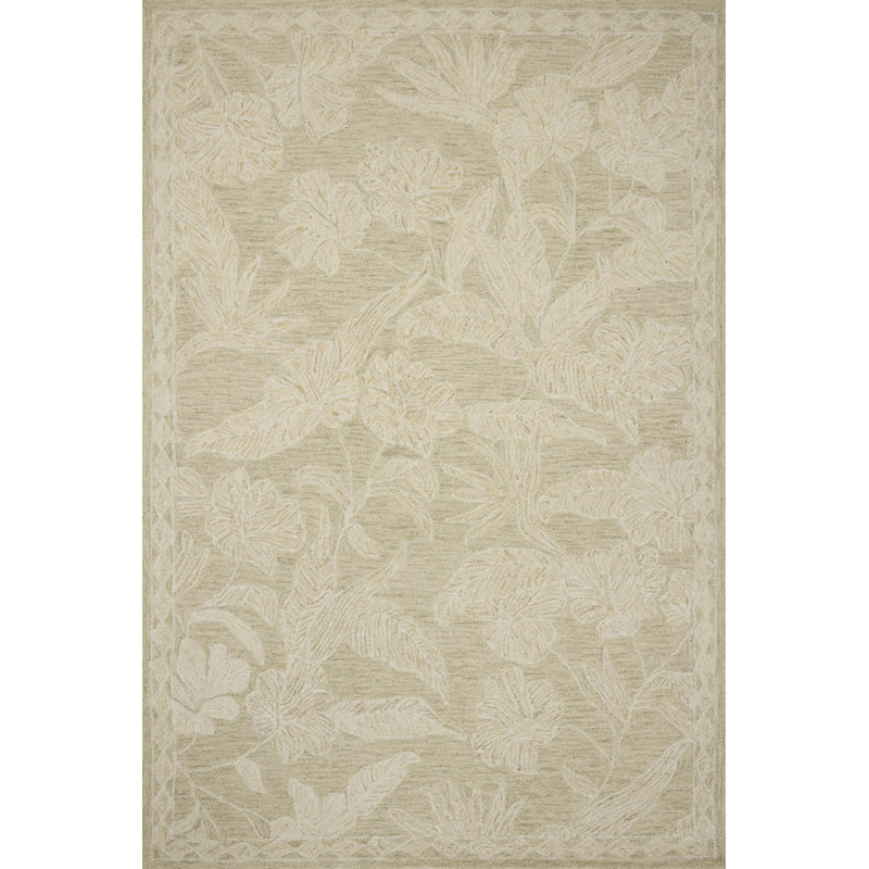 Tapis contemporain sauge / naturel Loloi Mavis, Rectangle 8 pi 6 po x 11 pi 6 po