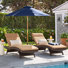 Ensemble de chaises longues inclinables 79,25 po avec coussin