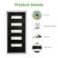 Porte d'entrée modulaire noire en fibre de verre 36 po x 80 po, de style moderne, convenant aux portes avant résidentielles, à charnière gauche, à ouverture vers l'intérieur, avec cadre de porte en vinyle blanc-125954486
