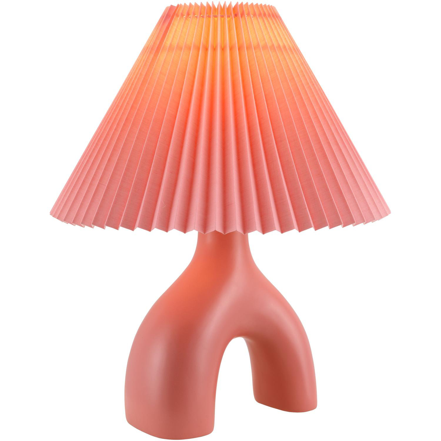 Celes Ceramic Table Lamp, Pink, Pink