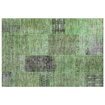 Premium Machine Washable Dream Shag ADS669 Patchwork Rug