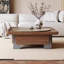 Table basse carrée en bois massif noyer-128967986-128967984
