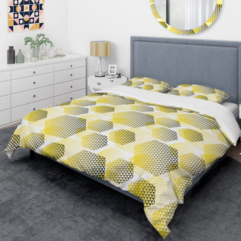 Retro Art Deco - Mid century bedding set - Modern Mid-century Bed cover set, Full/Queen Duvet Cover + 2 Shams