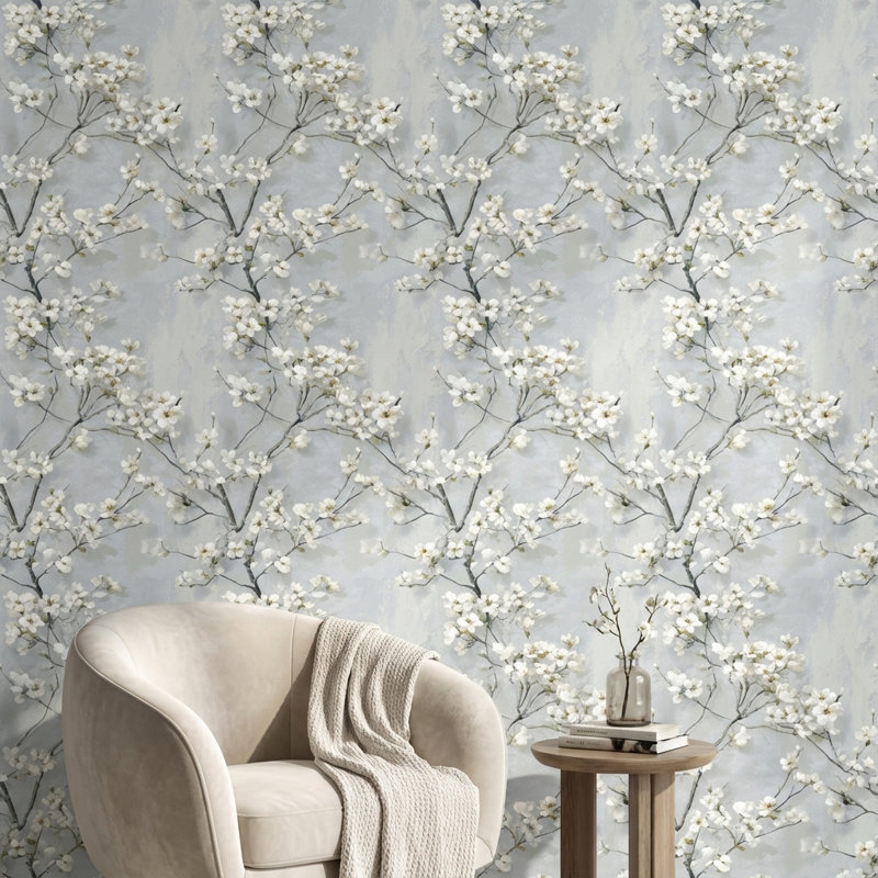 Papier peint floral branches décoratives murales modernes