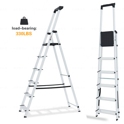 Aluminum Step Ladder, Multi-position Work Ladder
