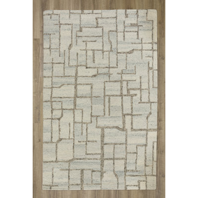 Hand-Tufted Wool/Tencel Area Rug