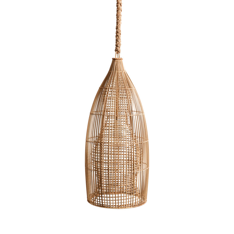 Buri Weave Pendant Light Shade, Bottle