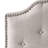 Button Headboard In Grey - Queen & Full Sized For Contemporary Bedroom Charisma Diamond Stitch And Mesmerizing Nailhead Accents Fabric Upholstered Assembly Required With Pattern