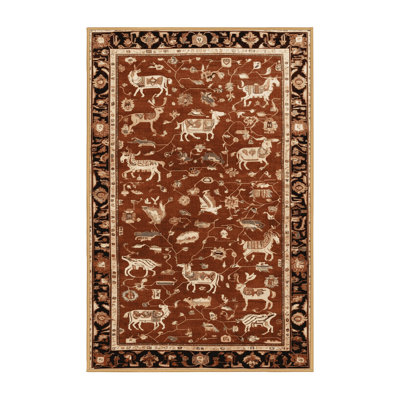 Machine Washable Persian Brown Area Rug