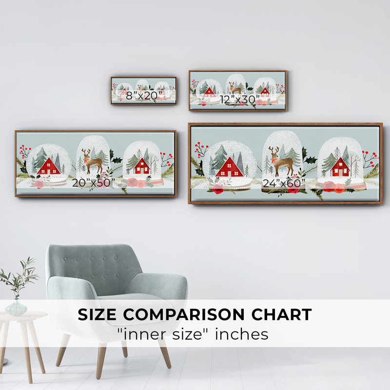 «Snow Globe Village Collection D», toile encadrée, H 8 po x l 20 po