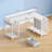 L Shaped Desk with Monitor Stand and Drawers, Gaming Desk with RGB LED Lights &Power Outlets-1128453328-1128453331