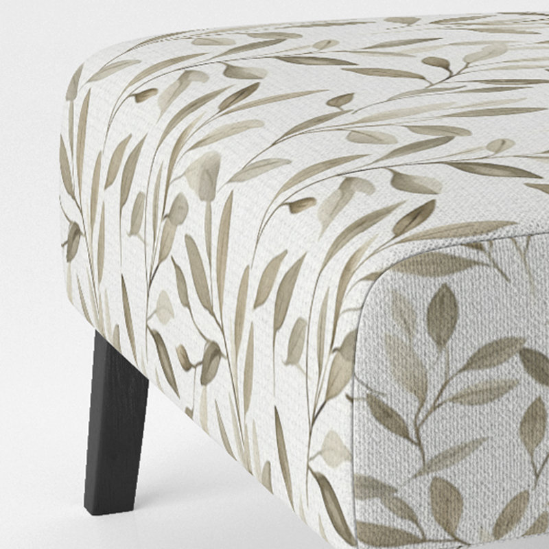Fauteuil de chambre Floral, Pantoufle sans accoudoirs