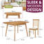 Aston Butterfly Extending Table With 6 Ledbury Chairs