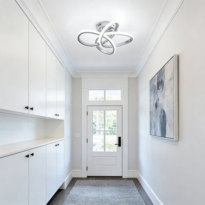 Modern LED Ceiling Light With Remote Control, Dimmable Chandelier With Stepless Dimming And 3000K-6000K Adjustable Color Temperature For Bedroom, Living Room, Hallway, And Bathroom