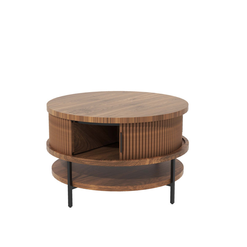 Table basse à plateau rabattable avec rangement