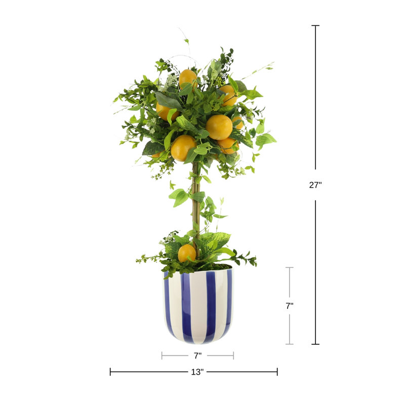 Artis Faux Lemon Topiary in Ceramic Vase