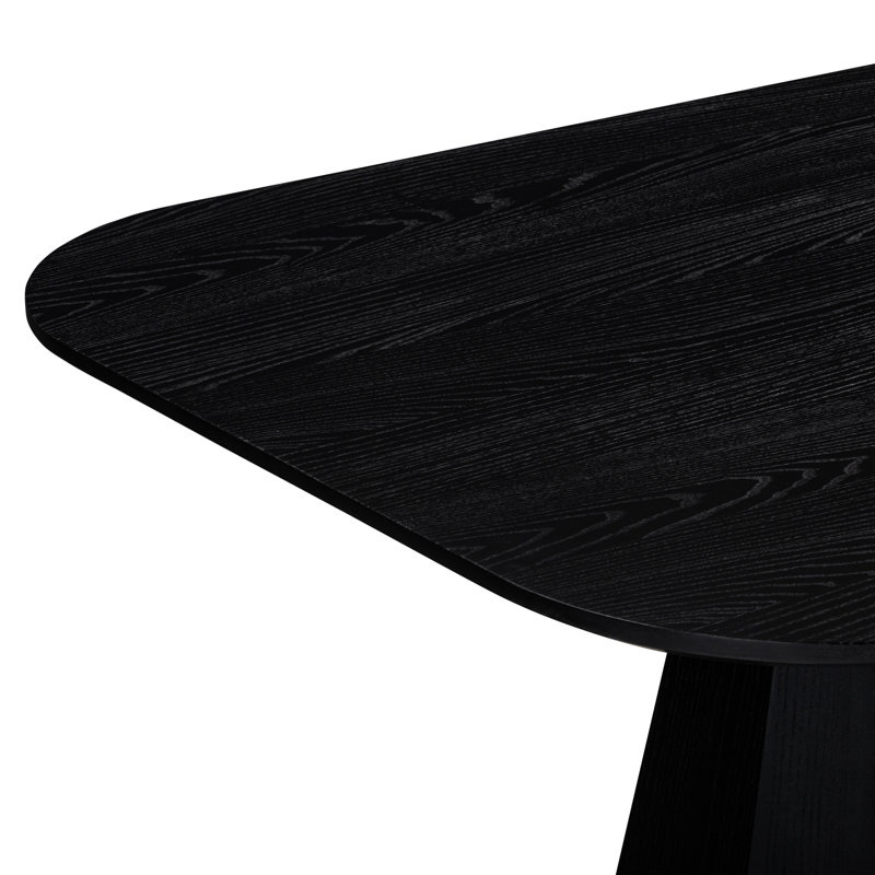 Brocha Black 106" Long Ash Dining Table