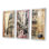 «Paris Chronicles Vintage Collage», 3 pièces sur toile