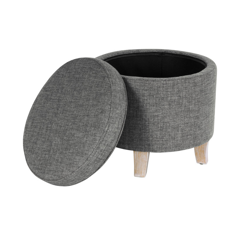 Repose-pieds rond avec rangement HomePop