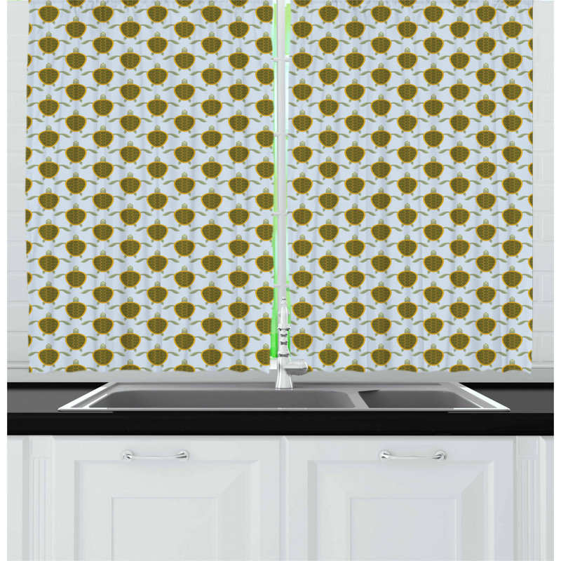 Abstract Tailored Kitchen Curtain