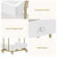 Utility Trolley with Wheels and Drawer, Stylist Rolling Storage Cart-108806122