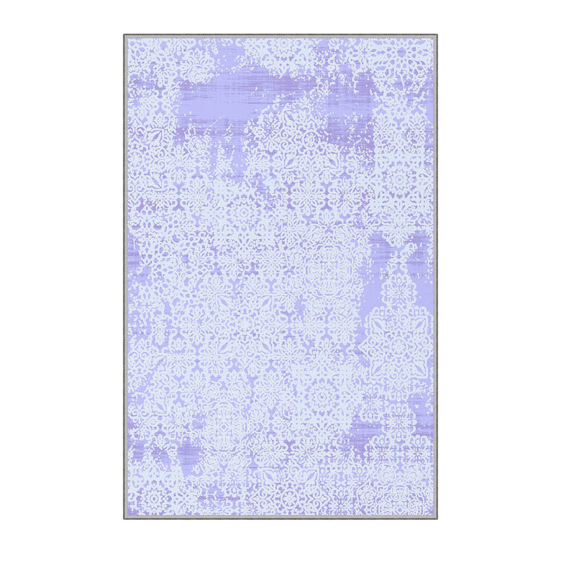 Elegant 3D Printed Area Rug, 4.6 x 7.2 ft | 100% Polyester, 0.31 in Pile Height, Antibacterial | Non-Slip PVC Felt Dot Underside, Machine Washable, Perfect for Living Room or Bedroom, Durable & Stylish Design