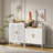 Metal Storage Cabinet with 2 Doors and 2 Adjustable Shelves, Steel Lockable Garage Storage-675556348