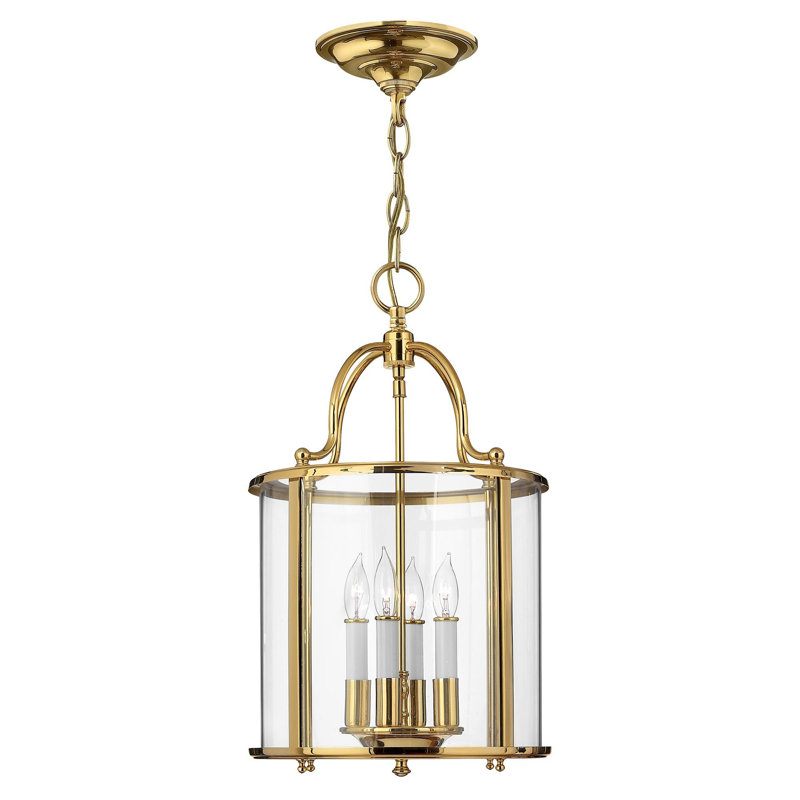 Tibbetts 4 - Light Lantern Pendant, Polished Brass